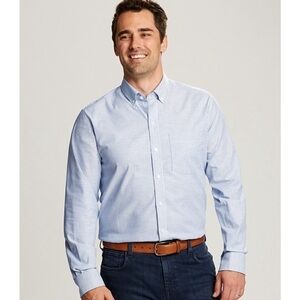 Cutter & Buck Stretch Oxford Stripe Mens Long Sleeve Dress Shirt